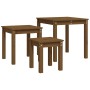 Mesas apilables 3 piezas madera maciza de pino marrón miel de vidaXL, Mesas auxiliares - Ref: Foro24-824976, Precio: 68,22 €,...
