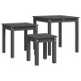 Mesas apilables 3 piezas madera maciza de pino gris de vidaXL, Mesas auxiliares - Ref: Foro24-824975, Precio: 75,85 €, Descue...