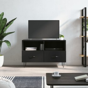 Mueble para TV madera contrachapada negro 80x36x50 cm en Muebles TV | Comprar online en Foru.es