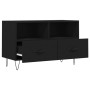 Mueble para TV madera contrachapada negro 80x36x50 cm en Muebles TV | Comprar online en Foru.es