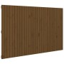 Cabecero cama pared madera maciza pino marrón miel 185x3x110 cm de vidaXL, Cabeceros y pies de cama - Ref: Foro24-824966, Pre...