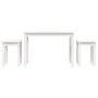 Mesas apilables 3 piezas madera maciza de pino blanco de vidaXL, Mesas auxiliares - Ref: Foro24-824979, Precio: 75,21 €, Desc...
