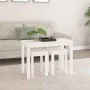 Stackable tables 3 pieces solid white pine wood by vidaXL, Side tables - Ref: Foro24-824979, Price: 75,21 €, Discount: %
