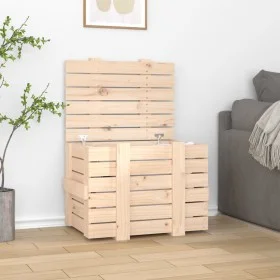 Caja de almacenaje madera maciza de pino 58x40,5x42 cm de vidaXL, Cestas para almacenaje - Ref: Foro24-824993, Precio: 72,54 ...