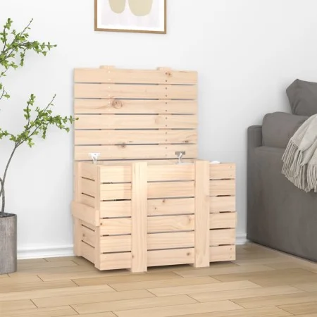 Caja de almacenaje madera maciza de pino 58x40,5x42 cm de vidaXL, Cestas para almacenaje - Ref: Foro24-824993, Precio: 72,54 ...
