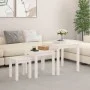Mesas apilables 3 piezas madera maciza de pino blanco de vidaXL, Mesas auxiliares - Ref: Foro24-824974, Precio: 82,75 €, Desc...