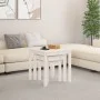 Mesas apilables 3 piezas madera maciza de pino blanco de vidaXL, Mesas auxiliares - Ref: Foro24-824974, Precio: 82,75 €, Desc...