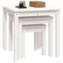 Stackable tables, set of 3, made of solid white pine wood. by vidaXL, Side tables - Ref: Foro24-824974, Price: 82,75 €, Disco...