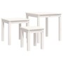 Mesas apilables 3 piezas madera maciza de pino blanco de vidaXL, Mesas auxiliares - Ref: Foro24-824974, Precio: 83,53 €, Desc...