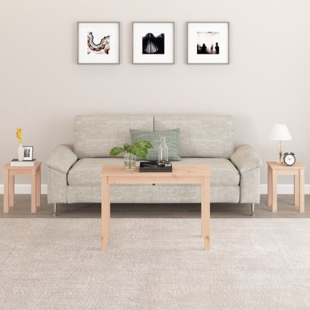 Mesas apilables 3 unidades madera maciza de pino de vidaXL, Mesas auxiliares - Ref: Foro24-824978, Precio: 60,57 €, Descuento: %