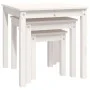 Mesas apilables 3 piezas madera maciza de pino blanco de vidaXL, Mesas auxiliares - Ref: Foro24-824974, Precio: 82,75 €, Desc...