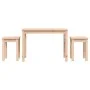 Mesas apilables 3 unidades madera maciza de pino de vidaXL, Mesas auxiliares - Ref: Foro24-824978, Precio: 59,91 €, Descuento: %