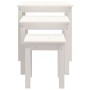 Mesas apilables 3 piezas madera maciza de pino blanco de vidaXL, Mesas auxiliares - Ref: Foro24-824974, Precio: 83,53 €, Desc...
