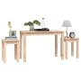 Mesas apilables 3 unidades madera maciza de pino de vidaXL, Mesas auxiliares - Ref: Foro24-824978, Precio: 59,91 €, Descuento: %