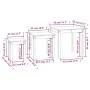 Mesas apilables 3 piezas madera maciza de pino blanco de vidaXL, Mesas auxiliares - Ref: Foro24-824974, Precio: 82,75 €, Desc...
