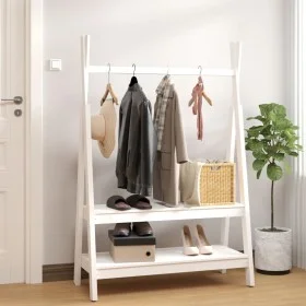 Solid white pine wood coat rack 100x45.5x150 cm by vidaXL, Hat and coat racks - Ref: Foro24-824989, Price: 103,15 €, Discount: %