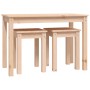 Mesas apilables 3 unidades madera maciza de pino de vidaXL, Mesas auxiliares - Ref: Foro24-824978, Precio: 60,57 €, Descuento: %