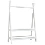 Perchero de madera maciza de pino blanco 100x45,5x150 cm de vidaXL, Percheros para sombreros y abrigos - Ref: Foro24-824989, ...