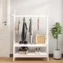 Solid white pine wood coat rack 100x45.5x150 cm by vidaXL, Hat and coat racks - Ref: Foro24-824989, Price: 103,15 €, Discount: %