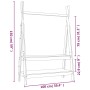 Perchero de madera maciza de pino blanco 100x45,5x150 cm de vidaXL, Percheros para sombreros y abrigos - Ref: Foro24-824989, ...