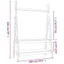 Solid white pine wood coat rack 100x45.5x150 cm by vidaXL, Hat and coat racks - Ref: Foro24-824989, Price: 103,15 €, Discount: %