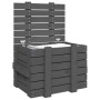 Caja de almacenaje madera maciza de pino gris 58x40,5x42 cm de vidaXL, Cestas para almacenaje - Ref: Foro24-824995, Precio: 6...