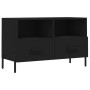 Mueble para TV madera contrachapada negro 80x36x50 cm en Muebles TV | Comprar online en Foru.es