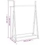 Perchero de madera maciza de pino 100x45x150 cm de vidaXL, Percheros para sombreros y abrigos - Ref: Foro24-824983, Precio: 5...