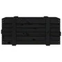 Caja de almacenaje madera maciza de pino negro 91x40,5x42 cm de vidaXL, Cestas para almacenaje - Ref: Foro24-825002, Precio: ...