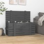 Caja de almacenaje madera maciza de pino gris 91x40,5x42 cm de vidaXL, Cestas para almacenaje - Ref: Foro24-825000, Precio: 9...