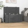 Caja de almacenaje madera maciza de pino gris 91x40,5x42 cm de vidaXL, Cestas para almacenaje - Ref: Foro24-825000, Precio: 9...