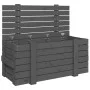 Caja de almacenaje madera maciza de pino gris 91x40,5x42 cm de vidaXL, Cestas para almacenaje - Ref: Foro24-825000, Precio: 9...