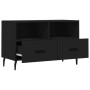 Mueble para TV madera contrachapada negro 80x36x50 cm en Muebles TV | Comprar online en Foru.es