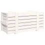 Caja de almacenaje madera maciza de pino blanco 91x40,5x42 cm de vidaXL, Cestas para almacenaje - Ref: Foro24-824999, Precio:...