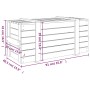 Caja de almacenaje madera maciza de pino blanco 91x40,5x42 cm de vidaXL, Cestas para almacenaje - Ref: Foro24-824999, Precio:...