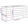 Caja de almacenaje madera maciza de pino blanco 91x40,5x42 cm de vidaXL, Cestas para almacenaje - Ref: Foro24-824999, Precio:...