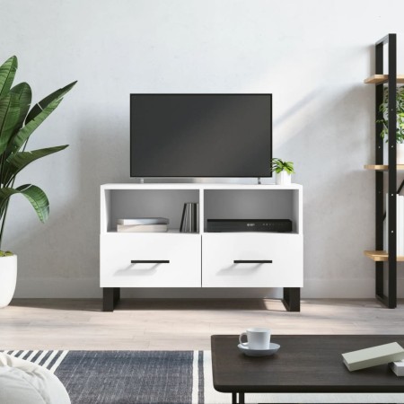 Mueble para TV madera contrachapada blanco 80x36x50 cm en Muebles TV | Comprar online en Foru.es