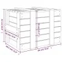 Caja almacenaje madera maciza pino marrón miel 58x40,5x42 cm de vidaXL, Cestas para almacenaje - Ref: Foro24-824996, Precio: ...