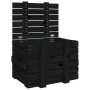 Caja de almacenaje madera maciza de pino negra 58x40,5x42 cm de vidaXL, Cestas para almacenaje - Ref: Foro24-824997, Precio: ...
