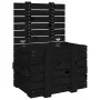 Caja de almacenaje madera maciza de pino negra 58x40,5x42 cm de vidaXL, Cestas para almacenaje - Ref: Foro24-824997, Precio: ...