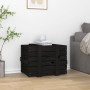 Caja de almacenaje madera maciza de pino negra 58x40,5x42 cm de vidaXL, Cestas para almacenaje - Ref: Foro24-824997, Precio: ...