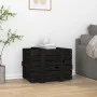 Caja de almacenaje madera maciza de pino negra 58x40,5x42 cm de vidaXL, Cestas para almacenaje - Ref: Foro24-824997, Precio: ...