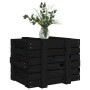 Caja de almacenaje madera maciza de pino negra 58x40,5x42 cm de vidaXL, Cestas para almacenaje - Ref: Foro24-824997, Precio: ...