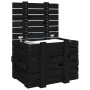 Caja de almacenaje madera maciza de pino negra 58x40,5x42 cm de vidaXL, Cestas para almacenaje - Ref: Foro24-824997, Precio: ...