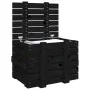 Caja de almacenaje madera maciza de pino negra 58x40,5x42 cm de vidaXL, Cestas para almacenaje - Ref: Foro24-824997, Precio: ...