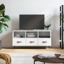 Mueble de TV madera de ingeniería blanco 102x36x50 cm en Muebles TV | Comprar online en Foru.es