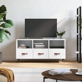 Mueble de TV madera de ingeniería blanco 102x36x50 cm en Muebles TV | Comprar online en Foru.es