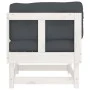 Corner sofa with solid white pine wood cushions by vidaXL, Modular outdoor sofas - Ref: Foro24-825423, Price: 85,20 €, Discou...