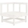 Corner sofa with solid white pine wood cushions by vidaXL, Modular outdoor sofas - Ref: Foro24-825423, Price: 85,20 €, Discou...