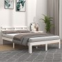 Estructura de cama madera maciza blanco 120x200 cm de vidaXL, Camas y somieres - Ref: Foro24-814750, Precio: 130,58 €, Descue...